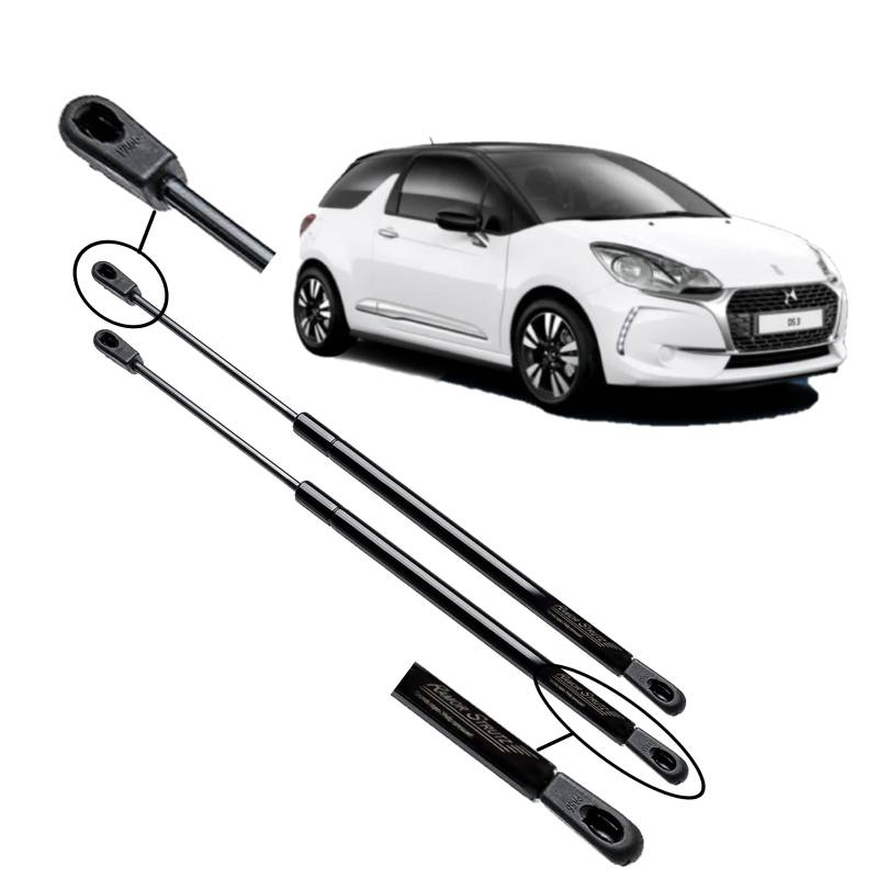 Ramor Strutz 2x Gasfeder Dämpfer Heckklappe Kompatibel mit Citroen DS3 (SA) 2009-2018. Gasdruckfeder Heckklappendämpfer Ersatz für 8731V4 und Andere. von Ramor Strutz