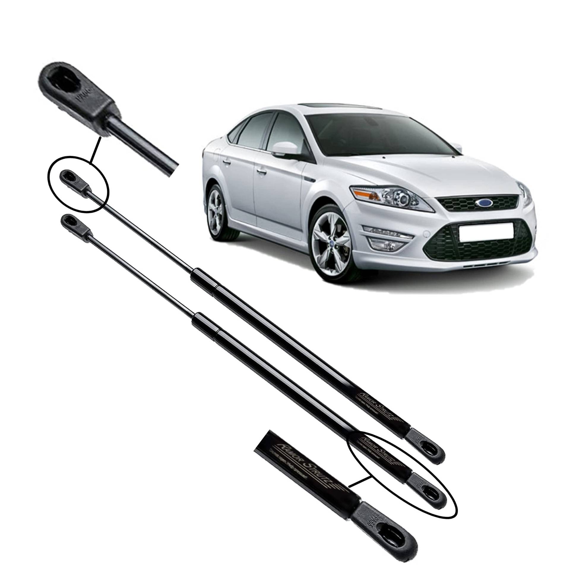 Ramor Strutz 2x Gasfeder Dämpfer Heckklappe Kompatibel mit Ford Mondeo Mk4 2007-2015 (BA7). Gasdruckfeder Heckklappendämpfer Ersatz für 7S71A406A10CA und Andere. von Ramor Strutz