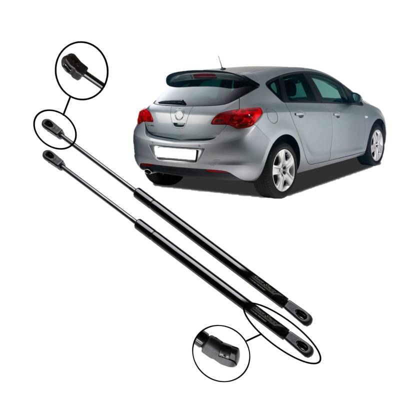Ramor Strutz 2x Gasfeder Dämpfer Heckklappe Kompatibel mit Vauxhall Astra J 2009-2016. Gasdruckfeder Heckklappendämpfer Ersatz für 13258179 und Andere. von Ramor Strutz