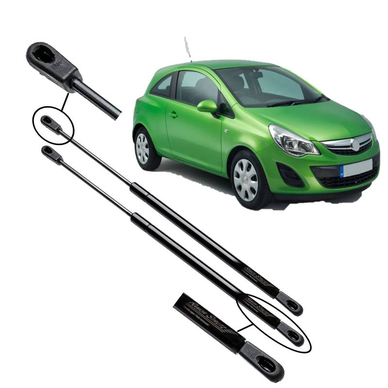 Ramor Strutz 2x Gasfeder Dämpfer Heckklappe Kompatibel mit Opel Corsa D Fließheck 2006-2014. Gasdruckfeder Heckklappendämpfer Ersatz für 13182309 und Andere. von Ramor Strutz