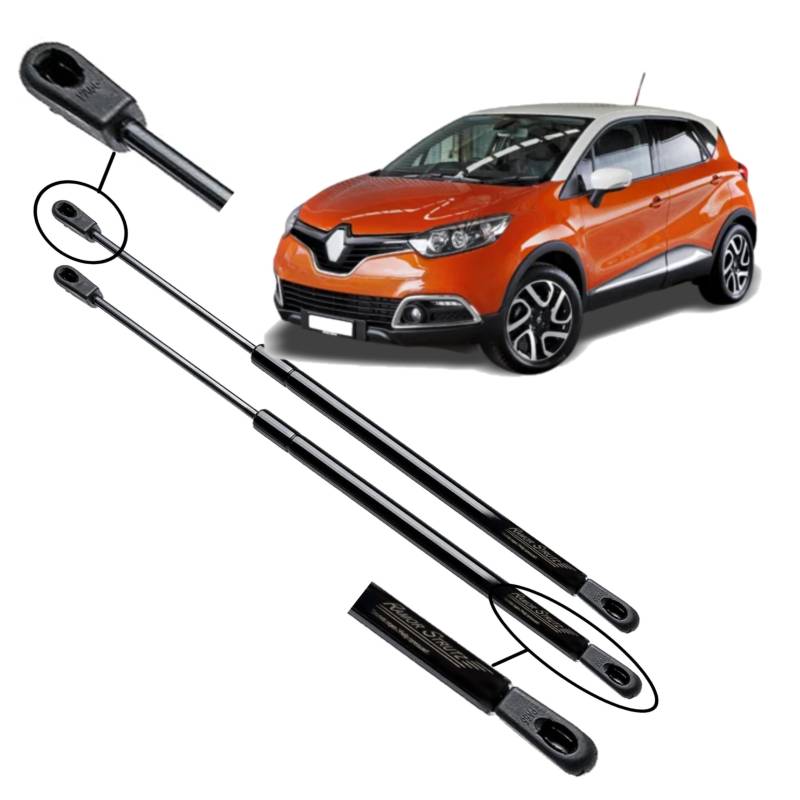 Ramor Strutz 2x Gasfeder Dämpfer Heckklappe Kompatibel mit Renault Captur 2013-2019. Gasdruckfeder Heckklappendämpfer Ersatz für 844301324R und Andere. von Ramor Strutz