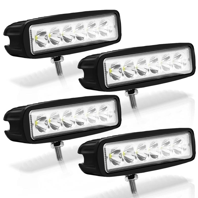 Randaco 4×18W LED Rückfahrscheinwerfer Quadrat Offroad Auto ScheinwerferLed Scheinwerfer Arbeitsscheinwerfer für SUV UTV ATV von Randaco