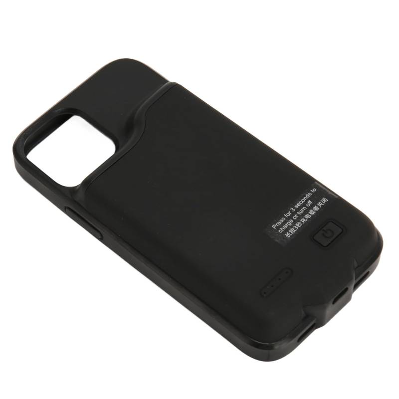 Rankomu Erweiterter Akku Ladekoffer Akku Hülle für iPhone 12 Mini, 5200mAh Tragbare Wiederaufladbare Silikon-Ladehülle, Ultradünnes Schutzdesign für Reisen, Schwarz von Rankomu