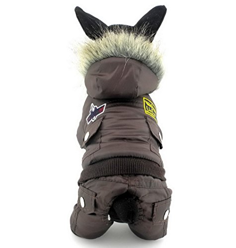 ranphy Hund Katze Schnee Anzug Kälte Coats Airman Fleece Winter Mantel Overall wasserdicht Schneeanzug für Hunde Welpen unter 9 kg (IT 'S Run Small, nehmen die nächste Größe bitte) von Ranphy