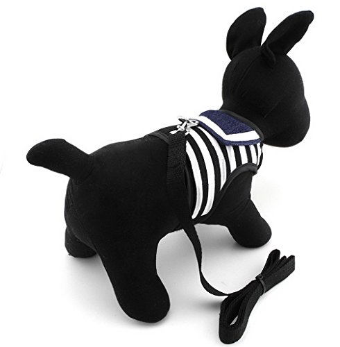 ranphy Hunde Katzen Vest gestreift Harness Leine-Set Mesh Gepolsterte Kaninchen Geschirr Sailor Hund Kleidung von Ranphy