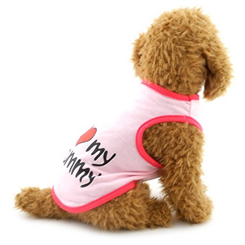 ranphy Kleiner Hund Weste Chihuahua Hemd Sommer Kleidung für Pet Puppy T-Shirts I Love Mommy Daddy Mädchen Hunde Katze Tank Top Weste von Ranphy