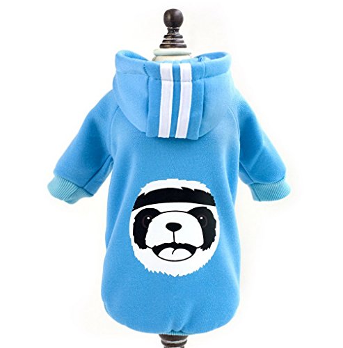 ranphy Panda Hoodie für Hunde Winter Warm Jacke Kleiner Hund Katze Sweatshirt Pet Coat Shirt Puppy Kostüm Hunde Apparel von Ranphy