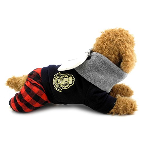 ranphy Puppy gestreift Kleidung für weiblich männlich Schal Paar Student Uniform Hund Kostüm Winter von Ranphy