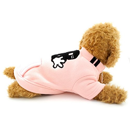 ranphy klein Hundemantel Fleece Sweatshirt Jacke gefüttert Print Puppy Pet Kleidung HAN Version von Ranphy