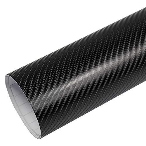 Rapid Teck® 13,14€/m² Carbon-Folie Serie 560z 4D Carbon schwarz Autofolie selbstklebend Luftkanal von Rapid Teck