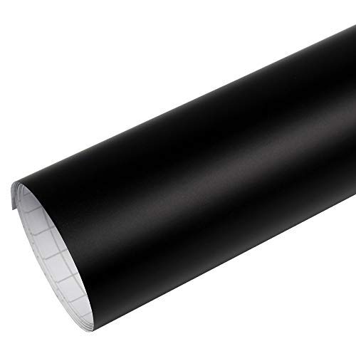 Rapid Teck® 5,26€/m Premium – Autofolie - 20m x 1,52m - Blasenfrei mit Luftkanälen - Auto Folierung - Car Wrapping Folie - Schwarze Folie Auto von Rapid Teck
