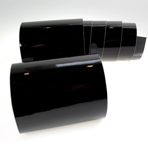 Rapid Teck® 5,92€/m² Schwarz Glanz Autofolie 2m x 1,52m flexieble Car Wrapping Folie mit Luftkanälen von Rapid Teck
