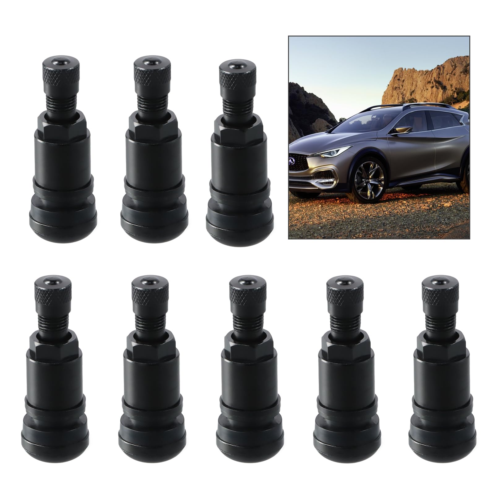 Rapidbok 8 Stück Universal Felgenventile, Schwarz Metallventile, Reifenventil, Autoreifen Ventil, Metallventile für Alufelgen - 11,3mm Rapidbok 8 Stück Universal Felgenventile, Schwarz Metallventile, Reifenventil, Autoreifen Ventil, Metallventile für Alufelgen - 11,3mm von Rapidbok