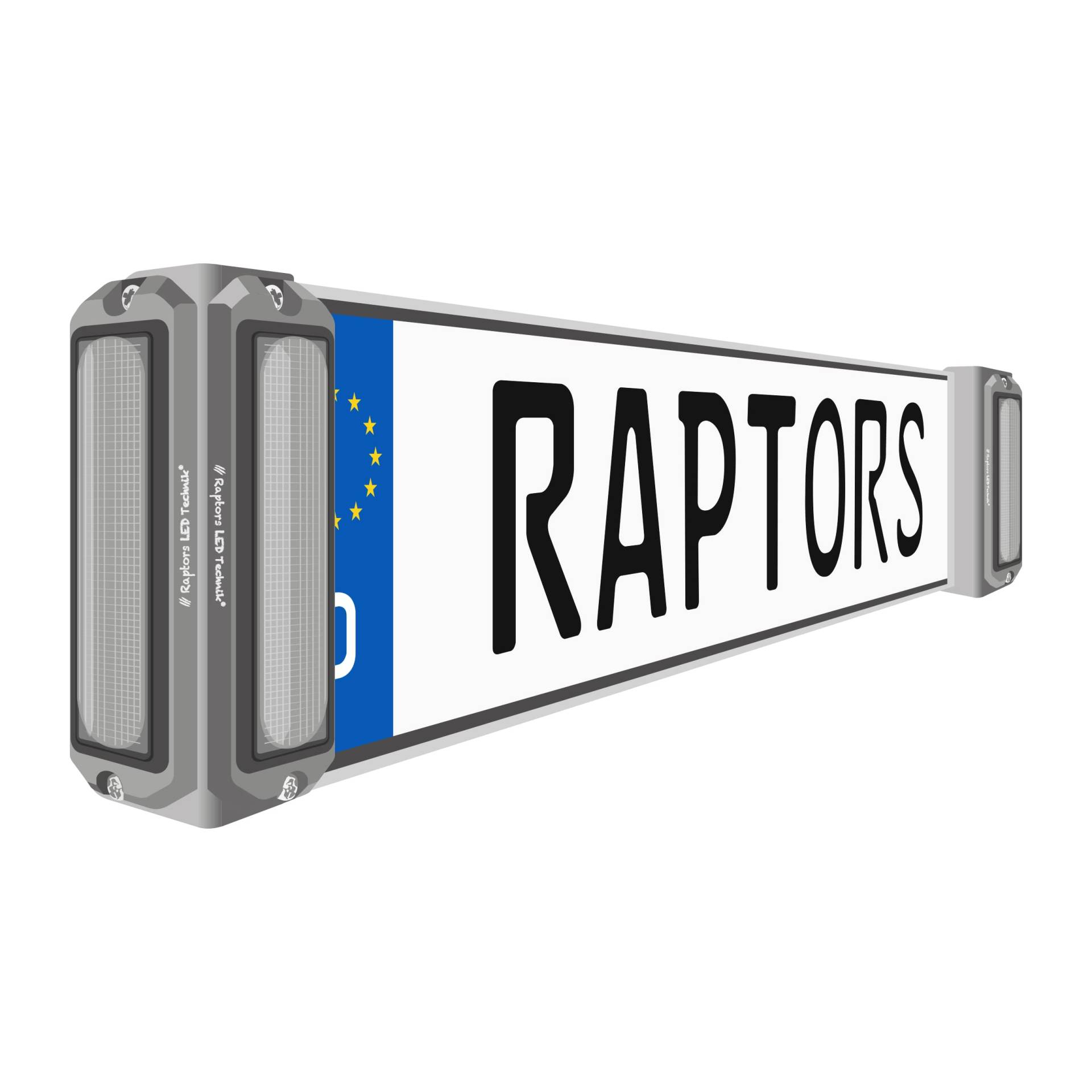 Raptors LED Technik X-Lighter - Kennzeichenblitzer - Kreuzungsblitzer bestehend aus 4 Frontblitzer mit ECE R65 Zulassung - Warnleuchte für Einsatzfahrzeuge von Raptors LED Technik