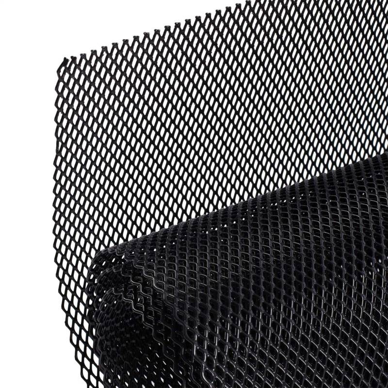 Ratpzou Auto Kühlergrill Gitter,Gittereinsatz Für Kühlergrill - Aluminiumlegierung 102X33Cm Schneidbarer Frontschutz Für Auto Stoßstange Motorhaube LKW Luftführung Spoiler von Ratpzou