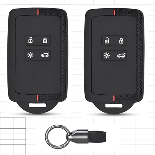 2er-Pack 4 Tasten Auto Schlüsselhülle Schutzhülle, Kompatibel mit Renault Clio Megane Koleos Twingo Kadjar Kangoo Talisman Captur Espace Dacia Duster 2, Langlebig Verschleißfest mit Schlüsselanhänger 2er-Pack 4 Tasten Auto Schlüsselhülle Schutzhülle, Kompatibel mit Renault Clio Megane Koleos Twingo Kadjar Kangoo Talisman Captur Espace Dacia Duster 2, Langlebig Verschleißfest mit Schlüsselanhänger von Rbleote