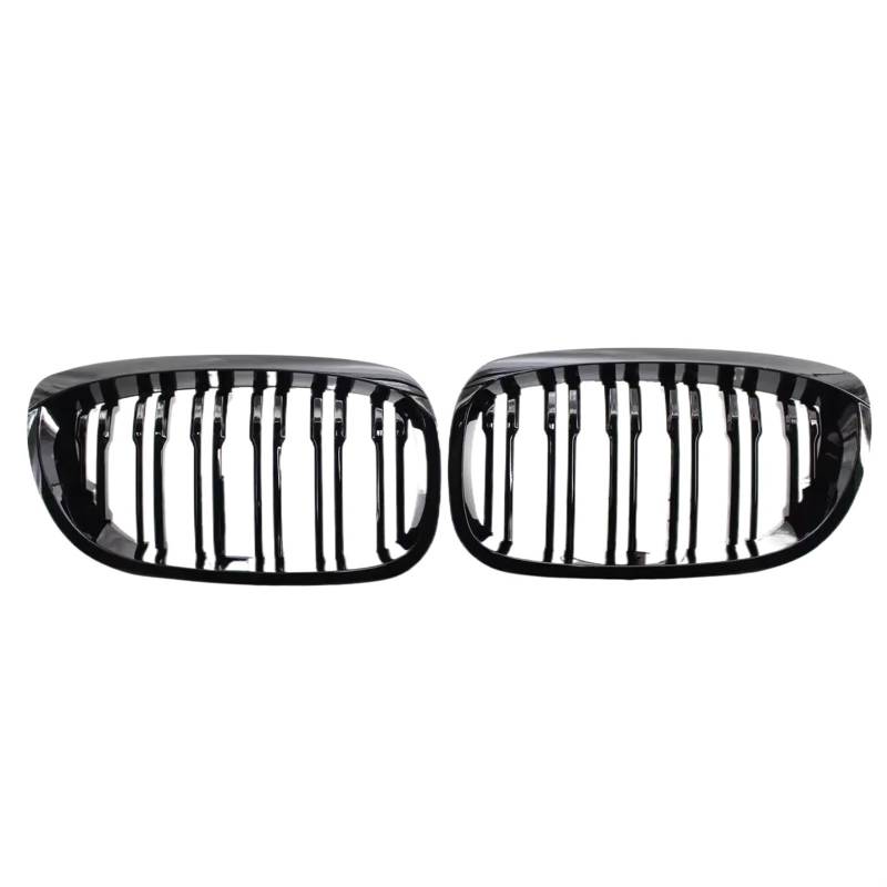 Frontgrill 1 Paar Glänzend Schwarzer Auto-Nierengrill Frontstoßstange Nieren-Doppellamellen-Renngrill Für E46 2-Türer Coupe Cabriolet 2003 2004 2005 2006 Front Nieren Kühlergrill von Rdtnvc