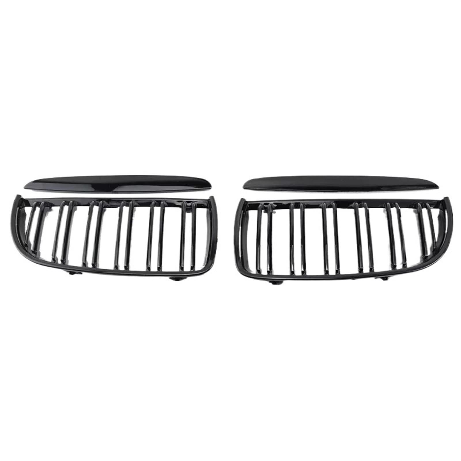 Frontgrill 1 Paar Vorderer Doppellamellen-Sport-Nierengrill Für E90 E91 4-Türer 2005 2006 2007 2008 Front Nieren Kühlergrill(Double Line Black) von Rdtnvc