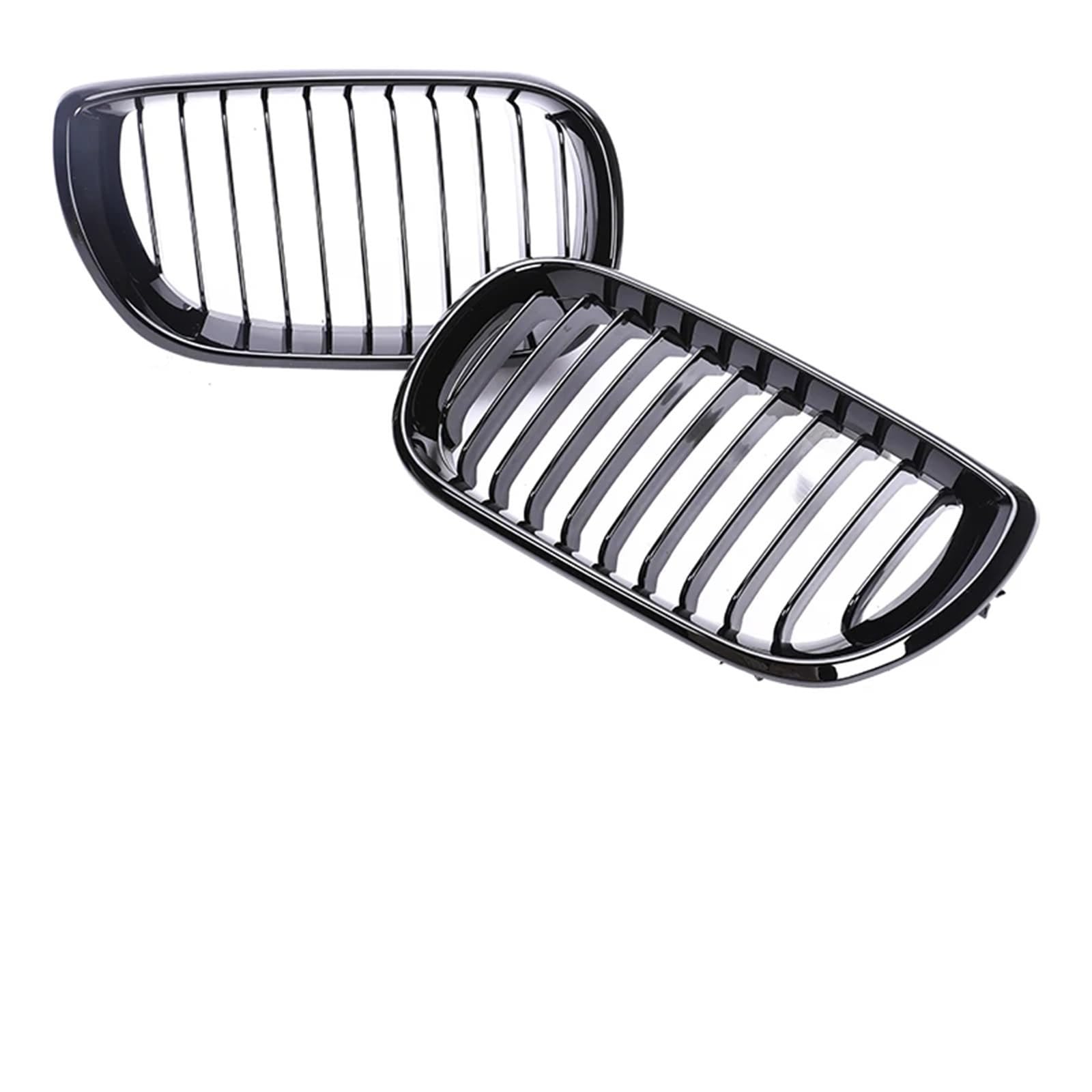 Frontgrill 2/4 Türen Grill Für 3er E46 2002 2003 2004 2005 Frontstoßstange Niere Armaturenbrett Air Center Racing Schwarz Chrom Grill Haube Teile Front Nieren Kühlergrill(2-Single Black 02-05) von Rdtnvc