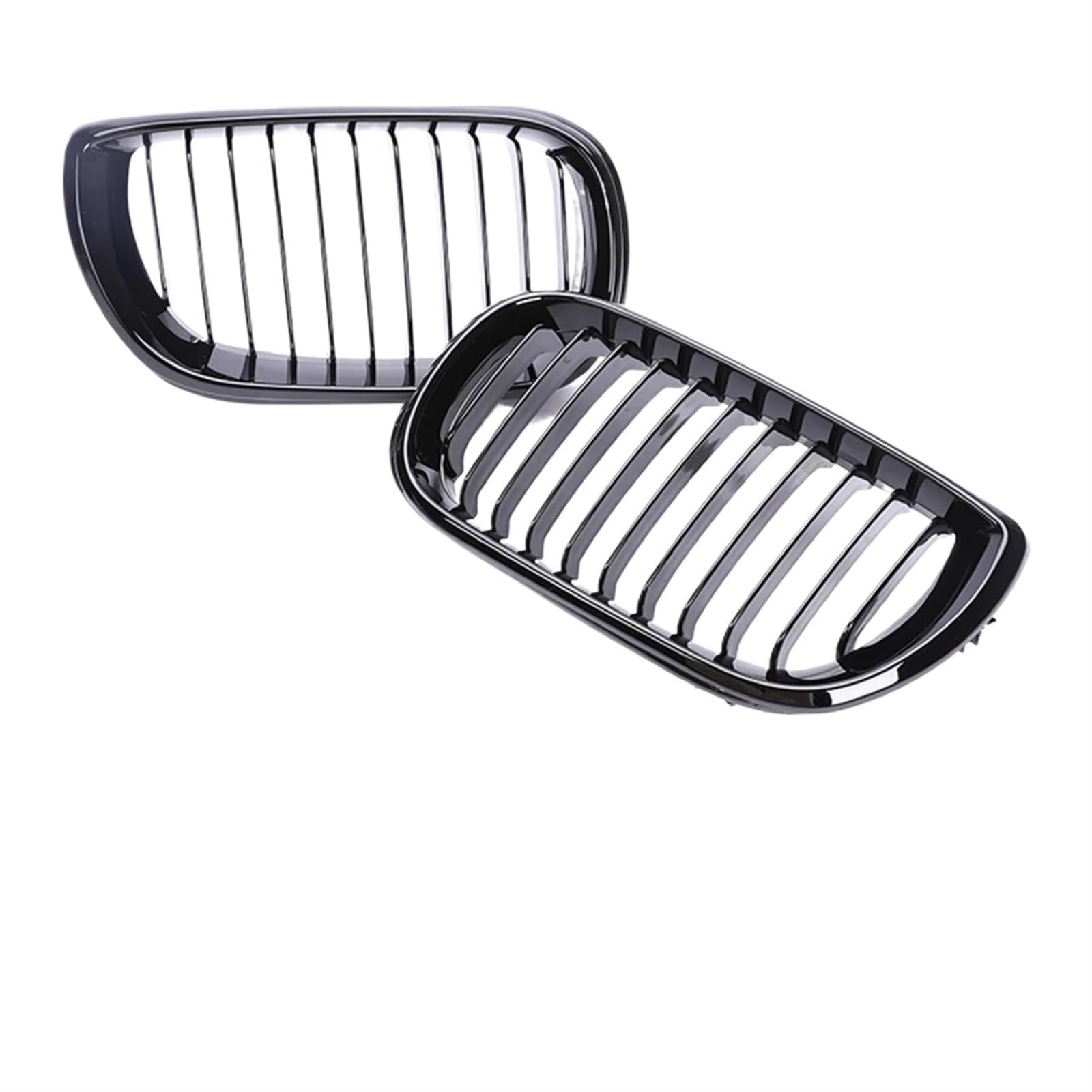 Frontgrill 2/4 Türen Grill Für 3er E46 2002 2003 2004 2005 Frontstoßstange Niere Armaturenbrett Air Center Racing Schwarz Chrom Grill Haube Teile Front Nieren Kühlergrill(4-Single Black 02-05) von Rdtnvc