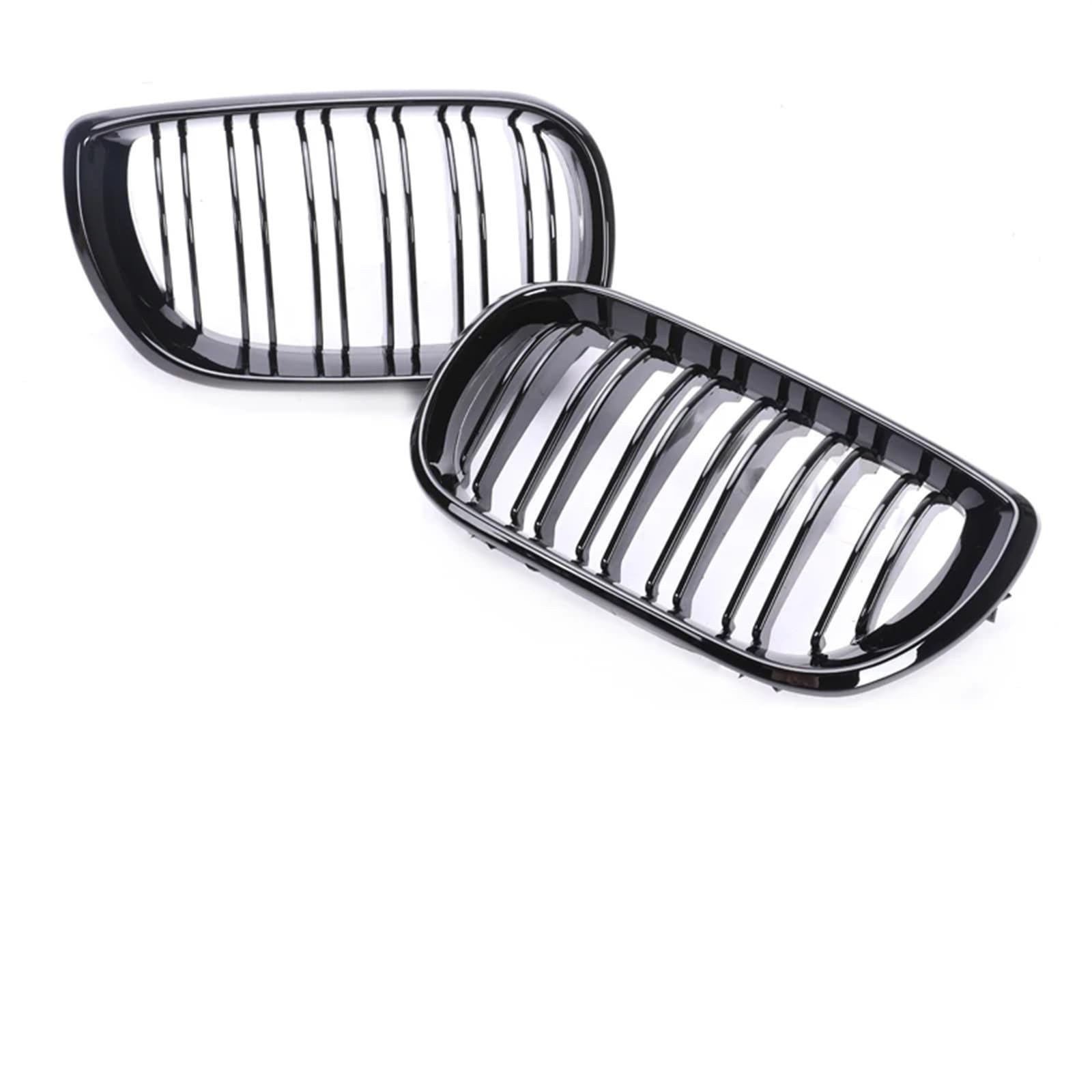 Frontgrill 2/4 Türen Grill Für 3er E46 2002 2003 2004 2005 Frontstoßstange Niere Armaturenbrett Air Center Racing Schwarz Chrom Grill Haube Teile Front Nieren Kühlergrill(4-dual Black 02-05) von Rdtnvc