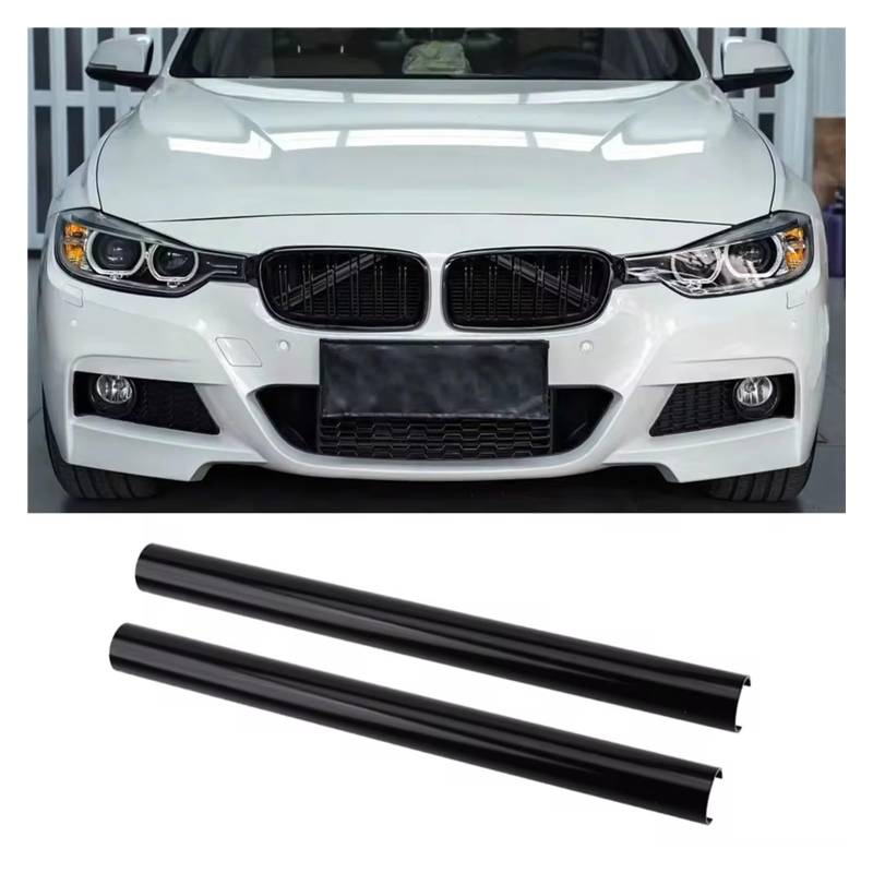 Frontgrill 2 Stück Frontgrill Zierstreifen Abdeckrahmen Aufkleber Für F10 E60 F30 F32 F20 F22 F06 F02 F25 F26 G20 1 2 3 4 5 6 7 Serie Front Nieren Kühlergrill(Schwarz) von Rdtnvc