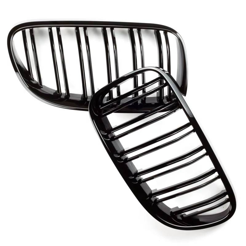 Frontgrill 2-teiliger Glänzend Schwarzer Vorderer Nieren-Doppellamellengrill Im Auto-Stil Für E92 E93 3er 328I 335I Coupe LCI 2010 2011 2012 2013 Front Nieren Kühlergrill von Rdtnvc