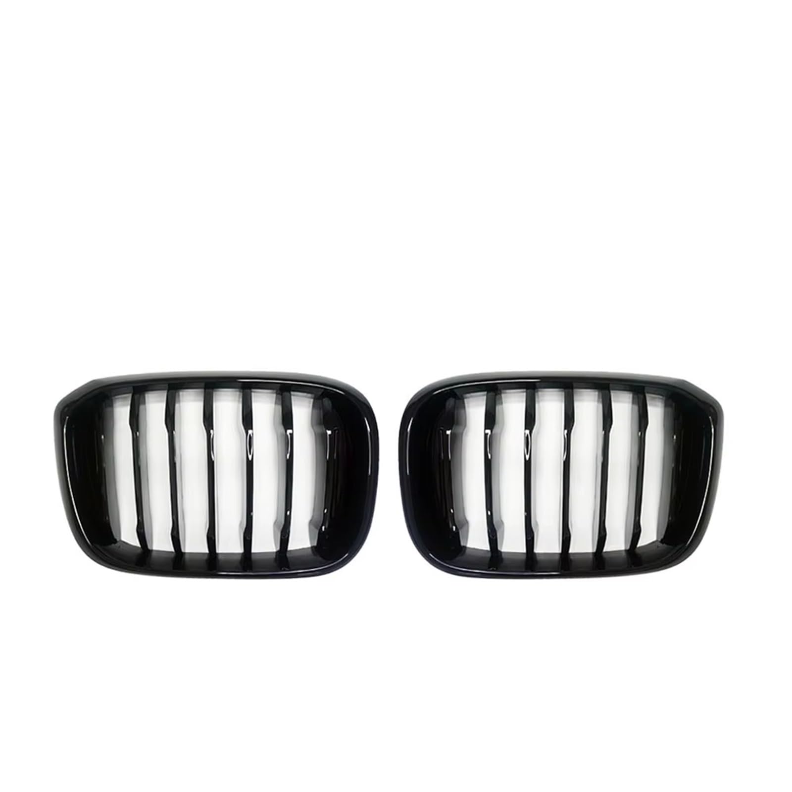 Frontgrill 2-teiliger Lamellengrill Vorne Nierengitter Für 3 4 X3 X4 G01 G02 G08 2018 2019 2020 2021 Glänzend Mattschwarz Racing Grills Auto-Styling Front Nieren Kühlergrill(Glossy Black) von Rdtnvc