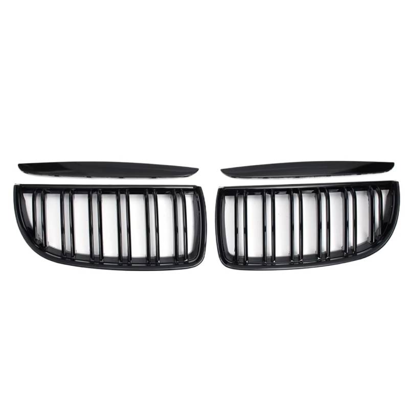 Frontgrill 2X E90 E91 Frontnierengrill, Auto-Frontstoßstangengrill, Doppellamellen-Sportnierengrill, Für E90 E91 2005 2006 2007 2008 Front Nieren Kühlergrill von Rdtnvc