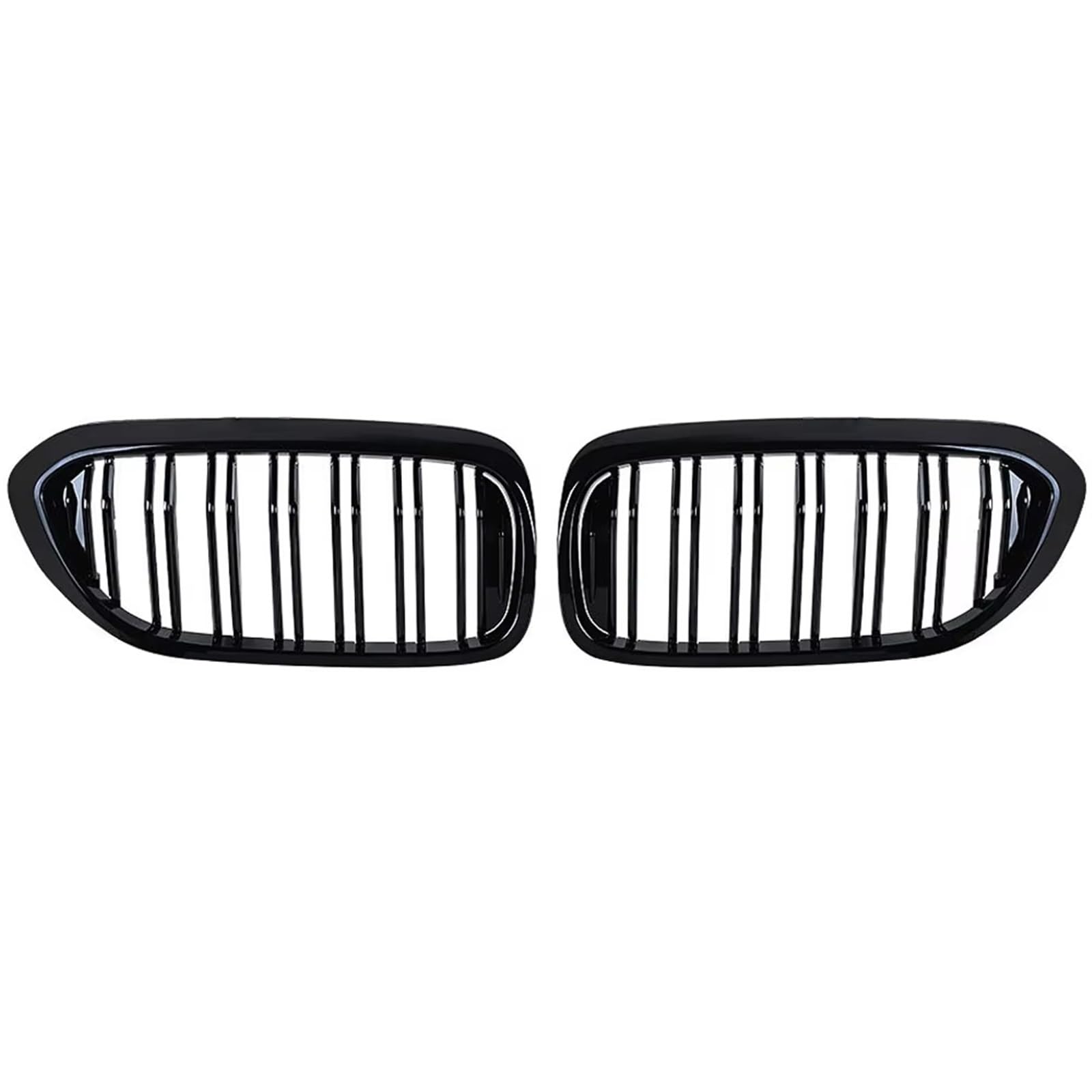 Frontgrill ABS 2-Lamellen-Glänzend Schwarz Frontnierengitter Frontstoßstangengrill Für 5er M5 G30 G31 520i 530i 540i Front Nieren Kühlergrill(Glossy Black) von Rdtnvc