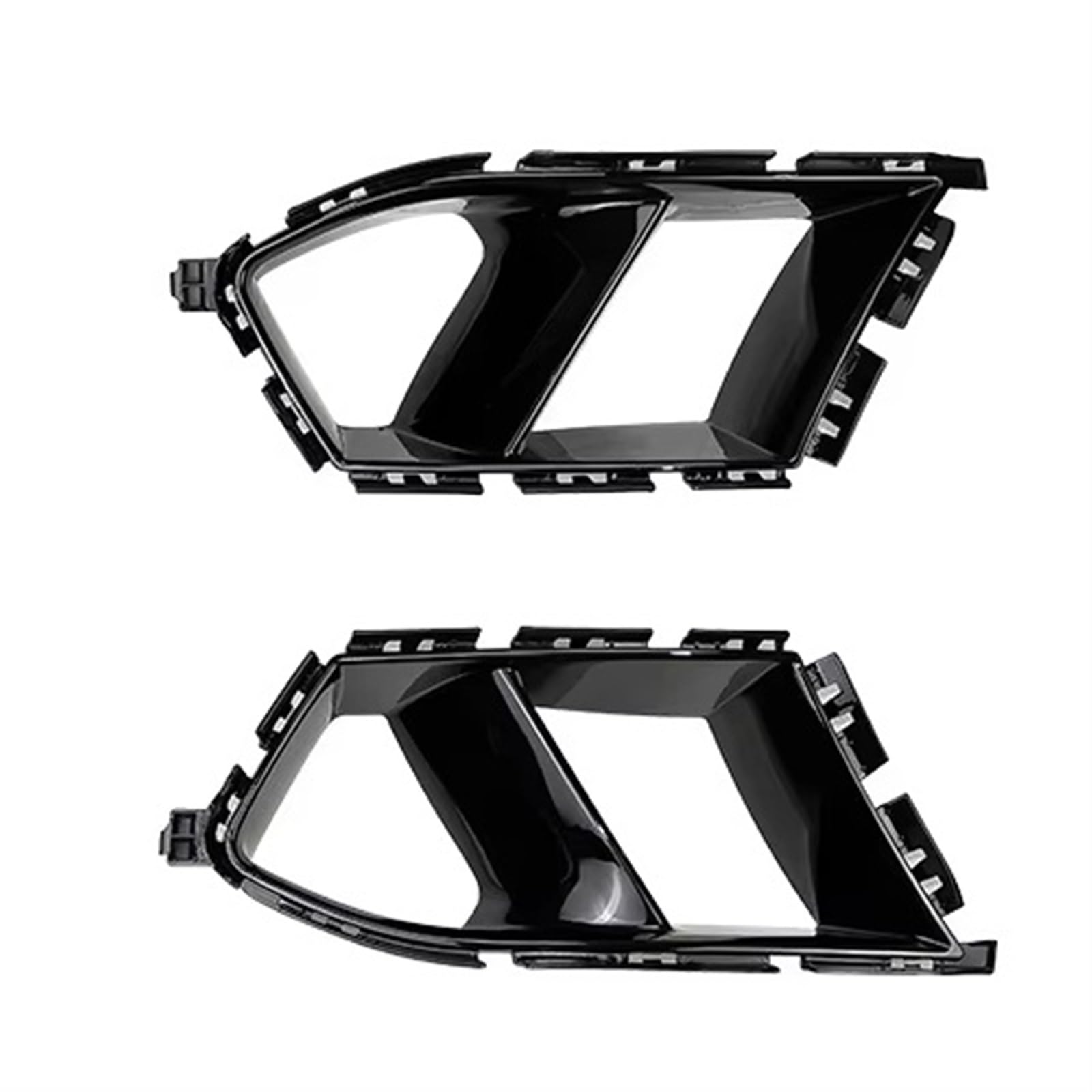 Frontgrill ABS Carbon Look Frontstoßstange Lufteinlassgitter Für M3 M4 G80 G82 G83 Seitenschlitze Dekorativer Spoiler Front Nieren Kühlergrill(Glossy Black) von Rdtnvc