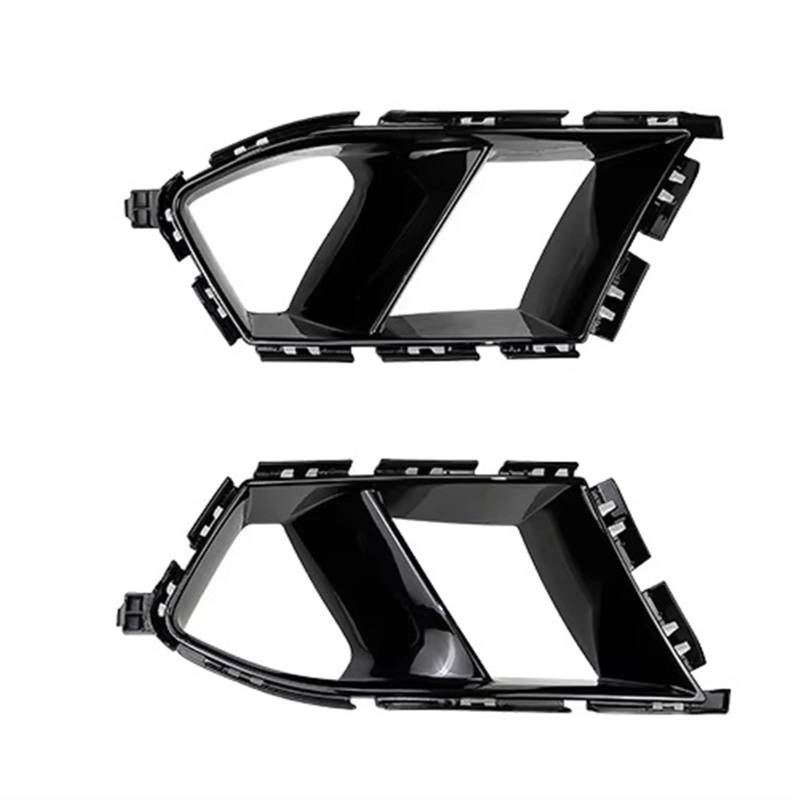 Frontgrill ABS Carbon Look Frontstoßstange Lufteinlassgitter Für M3 M4 G80 G82 G83 Seitenschlitze Dekorativer Spoiler Front Nieren Kühlergrill(Glossy Black) von Rdtnvc