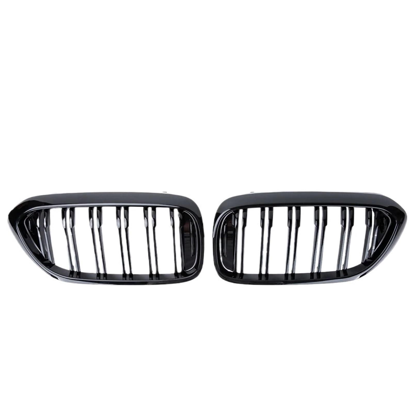 Frontgrill ABS-Doppellamellen, Glänzend Schwarz, Vorderer Nierengrill Für 5er G30 G38 525I 530I 540I 550I 2017 2018 2019 2020 Autozubehör Front Nieren Kühlergrill(Gloss Black) von Rdtnvc