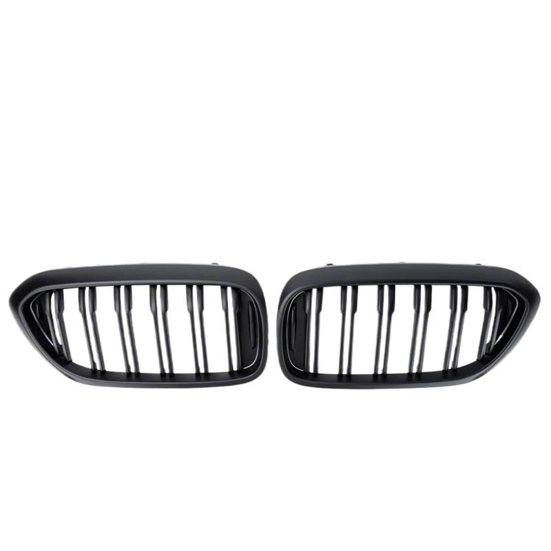 Frontgrill ABS-Doppellamellen, Glänzend Schwarz, Vorderer Nierengrill Für 5er G30 G38 525I 530I 540I 550I 2017 2018 2019 2020 Autozubehör Front Nieren Kühlergrill(Matt-schwarz) von Rdtnvc