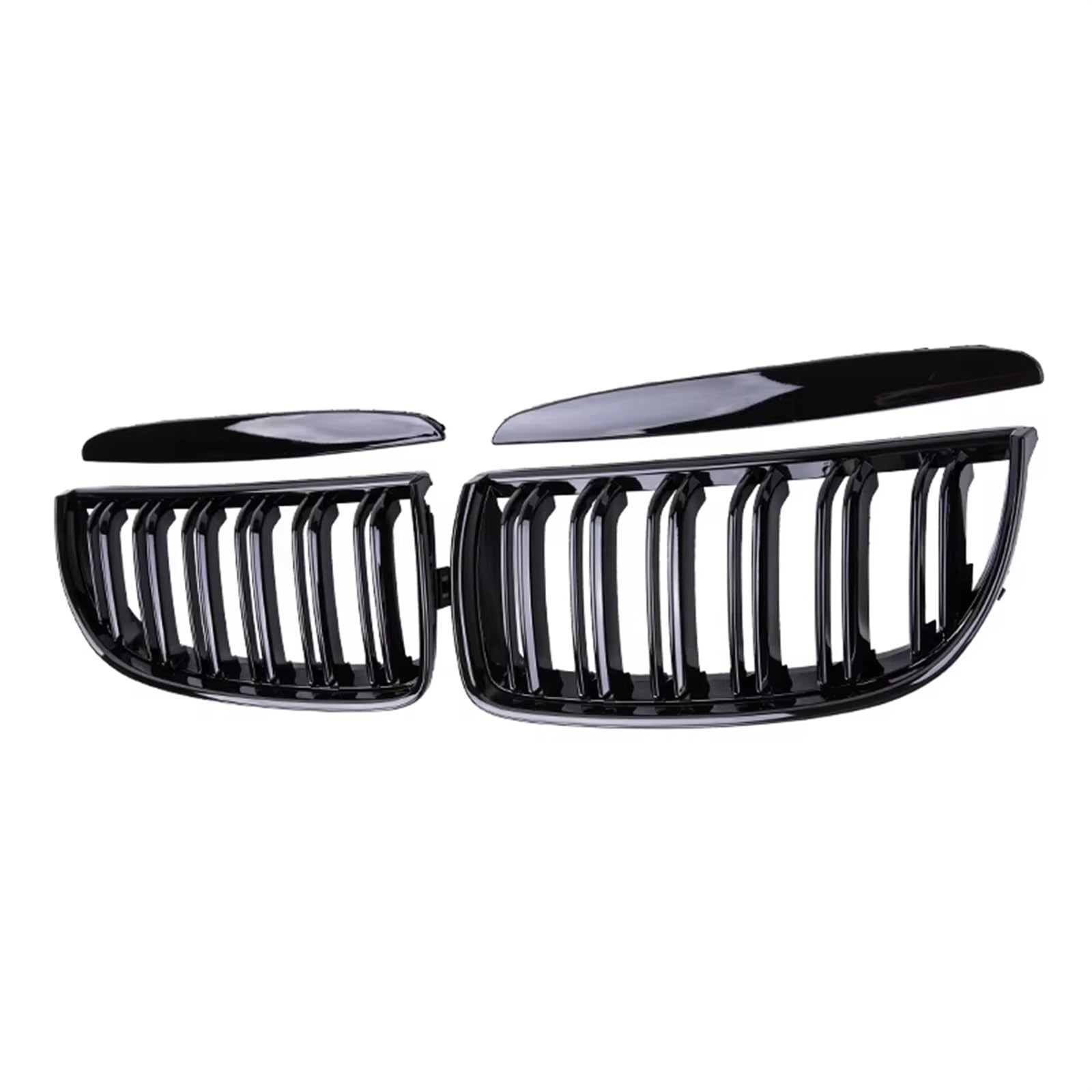 Frontgrill ABS-Grill Racing-Grill Glänzend Schwarz Auto-Frontstoßstangengitter Für E90 E91 3er-Serie 323I 328I 335I 330I 325I 2005 2006 2007 2008 Front Nieren Kühlergrill(Gloss Black) von Rdtnvc