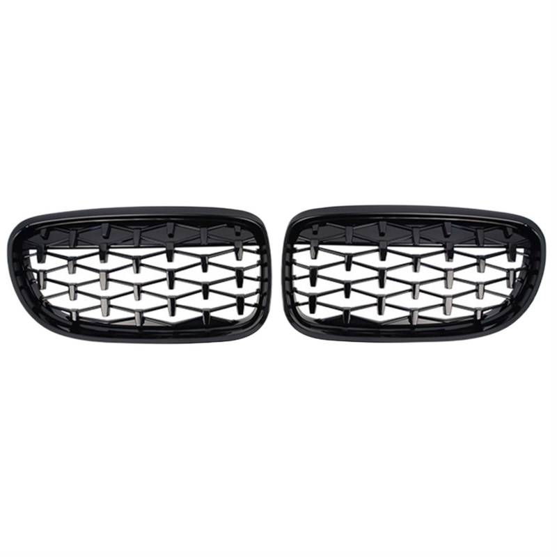 Frontgrill Auto Front Glanz Schwarz Grills Grille Sport Diamant Für E90 E91 Tuning 3 Serie 2005 2006 2007 2008 2009 2010 2011 2012 LCI Pre LCI Front Nieren Kühlergrill(09-12 GBlack) von Rdtnvc