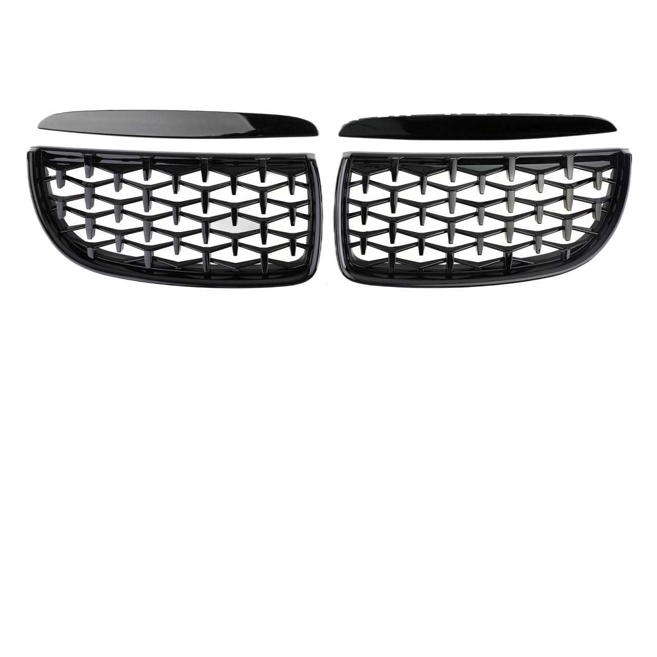 Frontgrill Auto Front Glanz Schwarz Grills Grille Sport Diamant Für E90 E91 Tuning 3 Serie 2005 2006 2007 2008 2009 2010 2011 2012 LCI PreLCI Front Nieren Kühlergrill(05-08 GBlack) von Rdtnvc