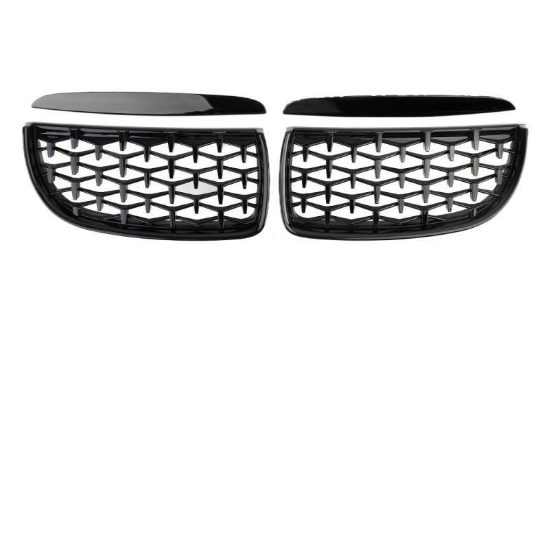 Frontgrill Auto Front Glanz Schwarz Grills Grille Sport Diamant Für E90 E91 Tuning 3 Serie 2005 2006 2007 2008 2009 2010 2011 2012 LCI PreLCI Front Nieren Kühlergrill(05-08 GBlack) von Rdtnvc