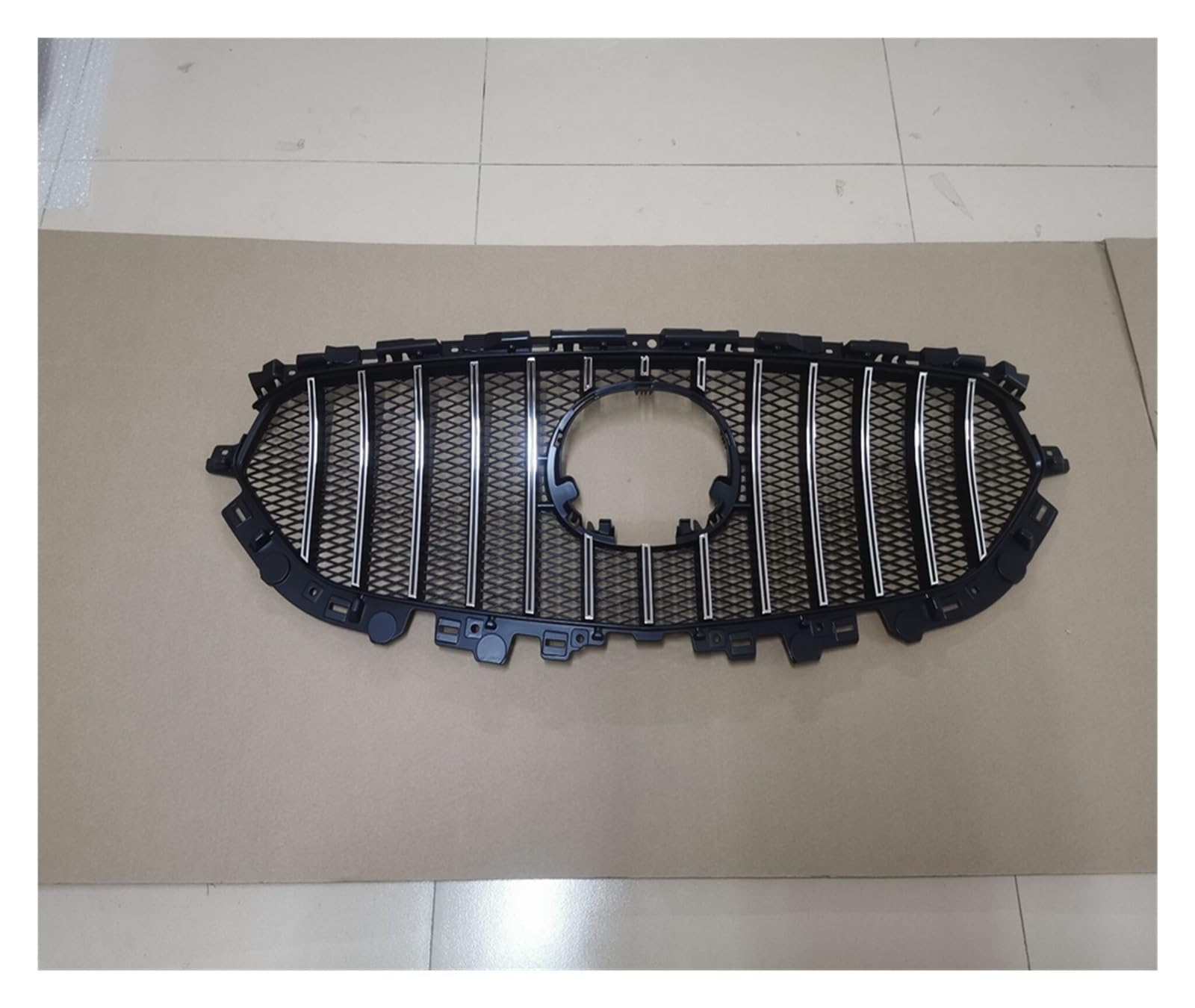 Frontgrill Auto Front Mesh Außen Maske Zierleisten Abdeckungen Front Stoßstange Abs Modifizierte Grill Grills Für Mazda Für Cx-5 Für Cx5 2017 2018 + Auto Grille Front Nieren Kühlergrill(Silber) von Rdtnvc
