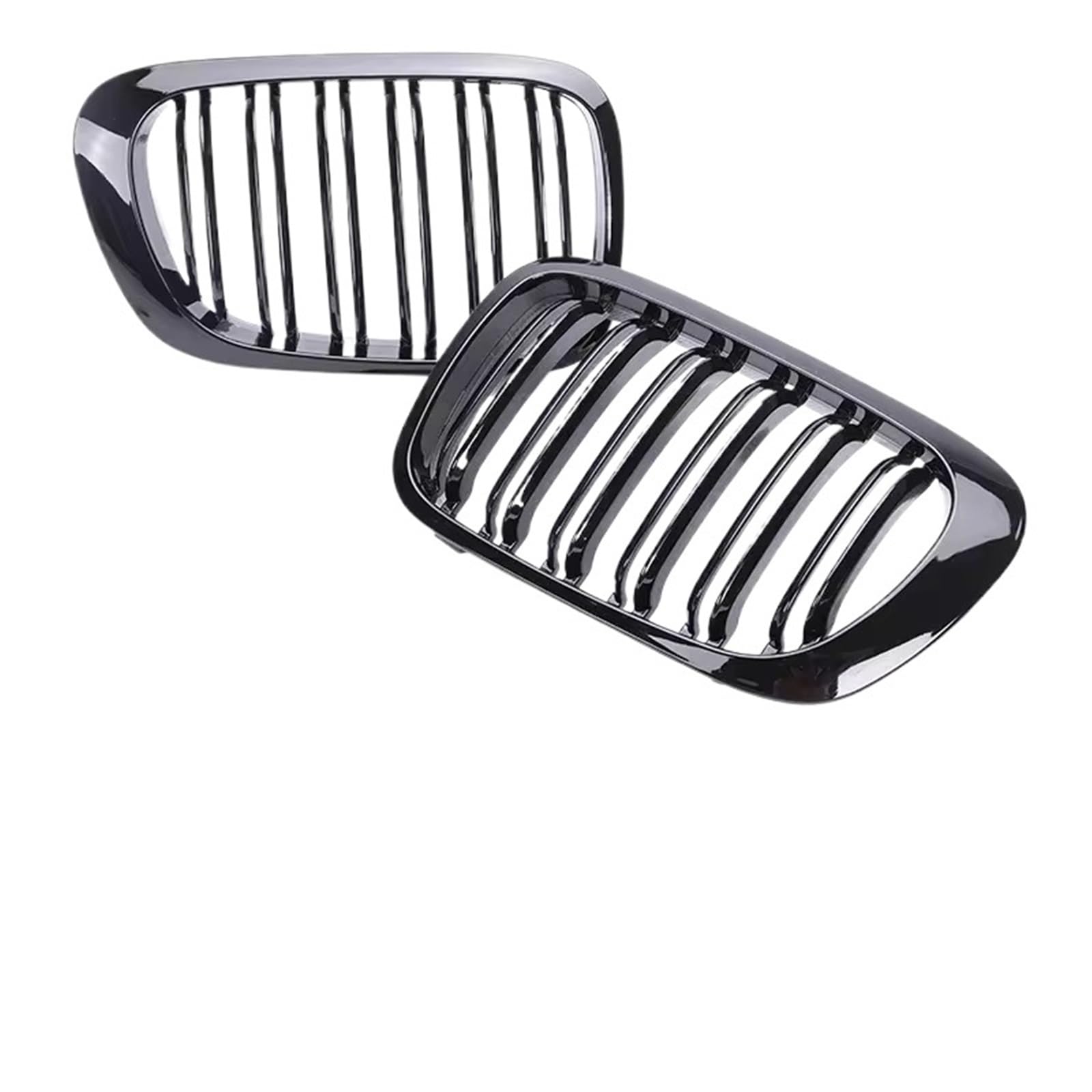 Frontgrill Auto Front Niere Grill Für 3-Serie E46 Grill 1998 1999 2000 2001 2/4 Türen 318i 320i 325i 330i Glanz Schwarz Racing Grille Zubehör Front Nieren Kühlergrill(2 Dual Gloss Black) von Rdtnvc