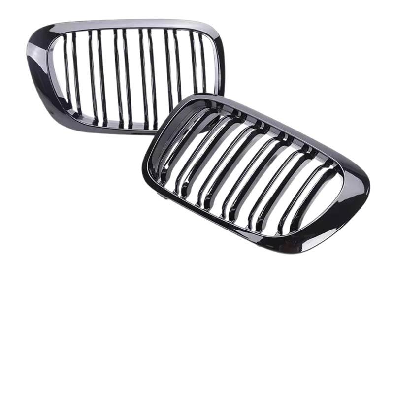 Frontgrill Auto Front Niere Grill Für 3-Serie E46 Grill 1998 1999 2000 2001 2/4 Türen 318i 320i 325i 330i Glanz Schwarz Racing Grille Zubehör Front Nieren Kühlergrill(2 Dual Gloss Black) von Rdtnvc