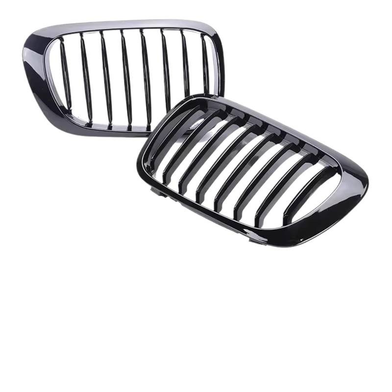 Frontgrill Auto Front Niere Grill Für 3-Serie E46 Grill 1998 1999 2000 2001 2/4 Türen 318i 320i 325i 330i Glanz Schwarz Racing Grille Zubehör Front Nieren Kühlergrill(2 Single Gloss Black) von Rdtnvc