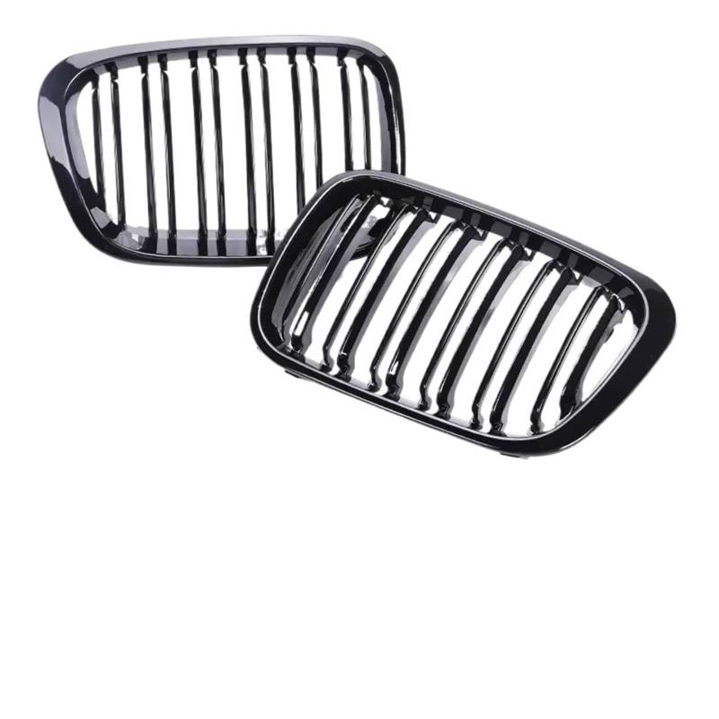 Frontgrill Auto Front Niere Grill Für 3-Serie E46 Grill 1998 1999 2000 2001 2/4 Türen 318i 320i 325i 330i Glanz Schwarz Racing Grille Zubehör Front Nieren Kühlergrill(4 Dual Gloss Black) von Rdtnvc