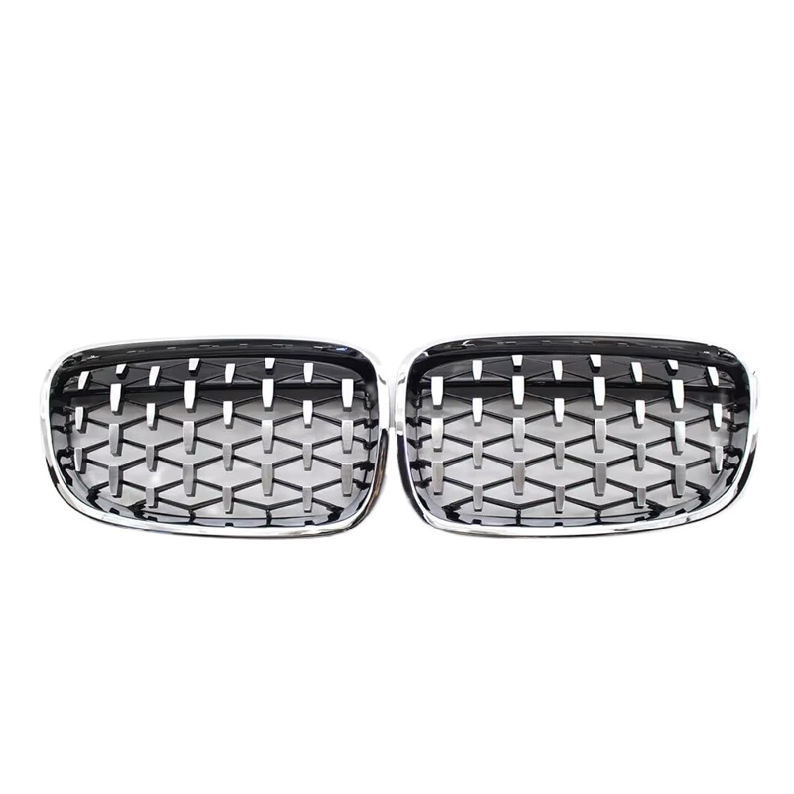 Frontgrill Auto-Frontgrill, Glänzend Schwarz, Vorne Im Diamant-Stil, Grillzubehör Für 1er F20 M140i 118d F21 2012 2013 2014 Front Nieren Kühlergrill(Diamond-Silver) von Rdtnvc