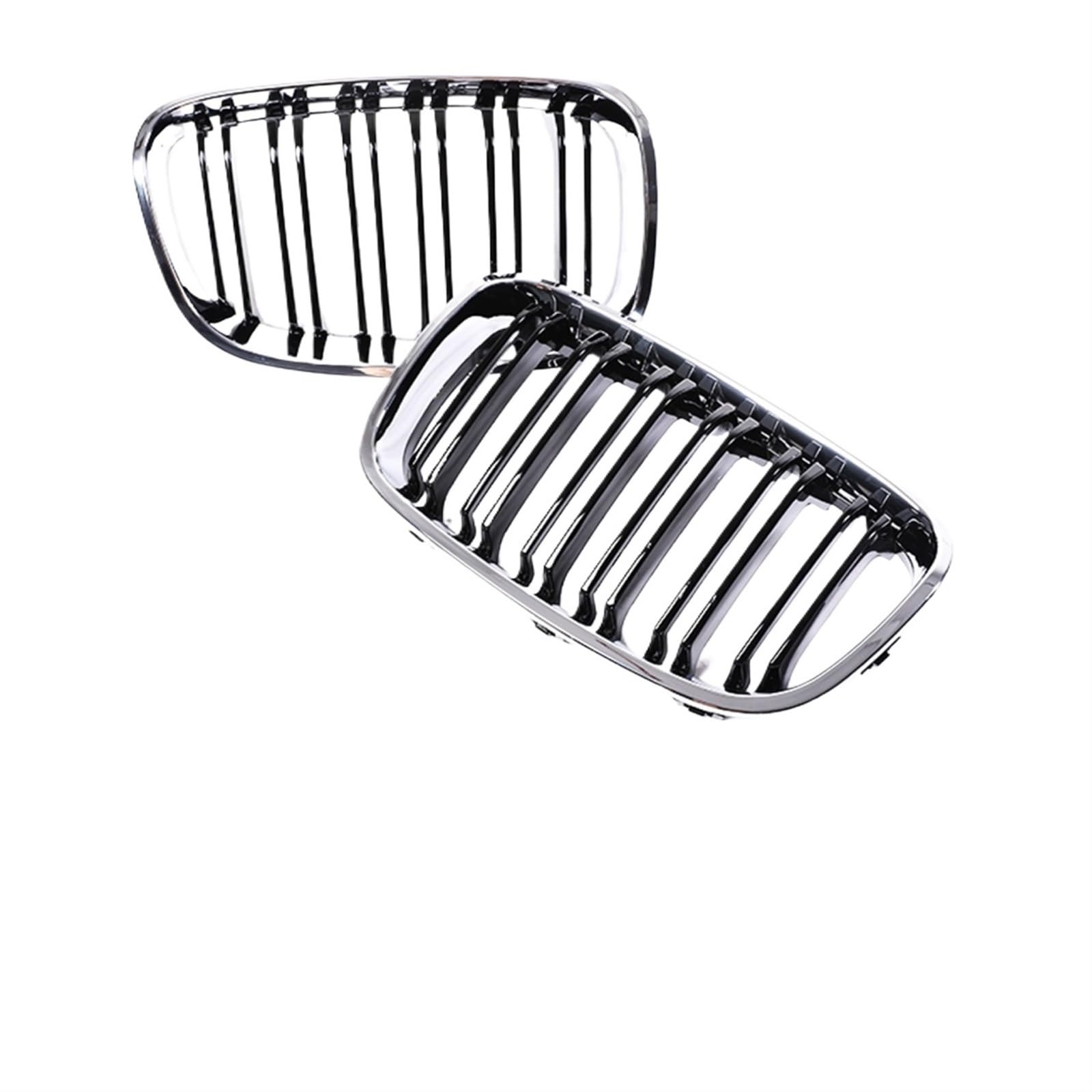 Frontgrill Auto-Frontnierengrill Für 1er F20 F21 2011 2012 2013 2014 116i 118i 120i, Glänzend Schwarz, Renngrill, Doppellamellen, Zubehör Front Nieren Kühlergrill(Dual Chrome) von Rdtnvc