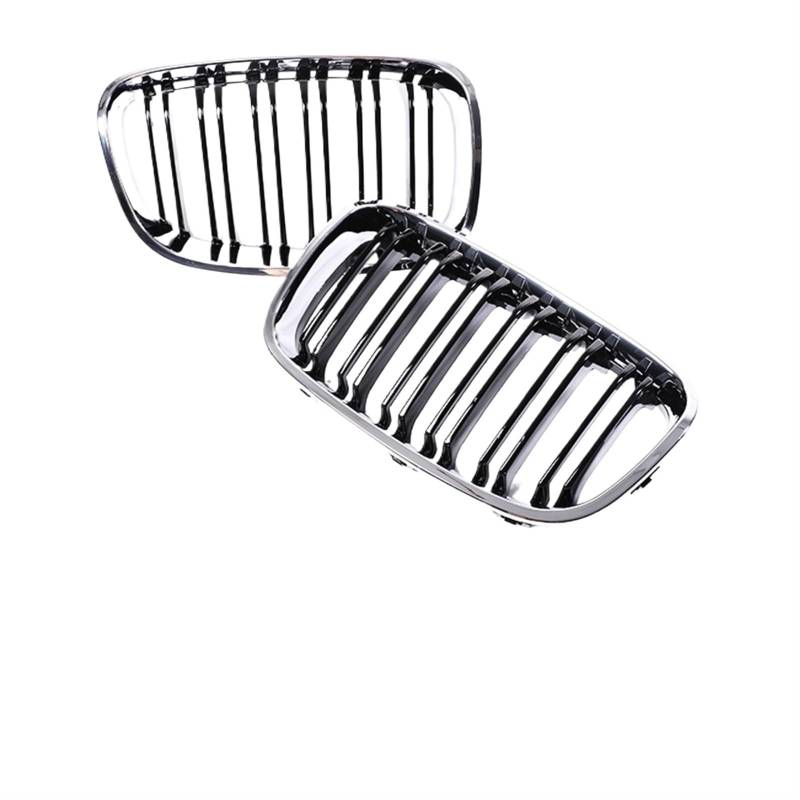 Frontgrill Auto-Frontnierengrill Für 1er F20 F21 2011 2012 2013 2014 116i 118i 120i, Glänzend Schwarz, Renngrill, Doppellamellen, Zubehör Front Nieren Kühlergrill(Dual Chrome) von Rdtnvc