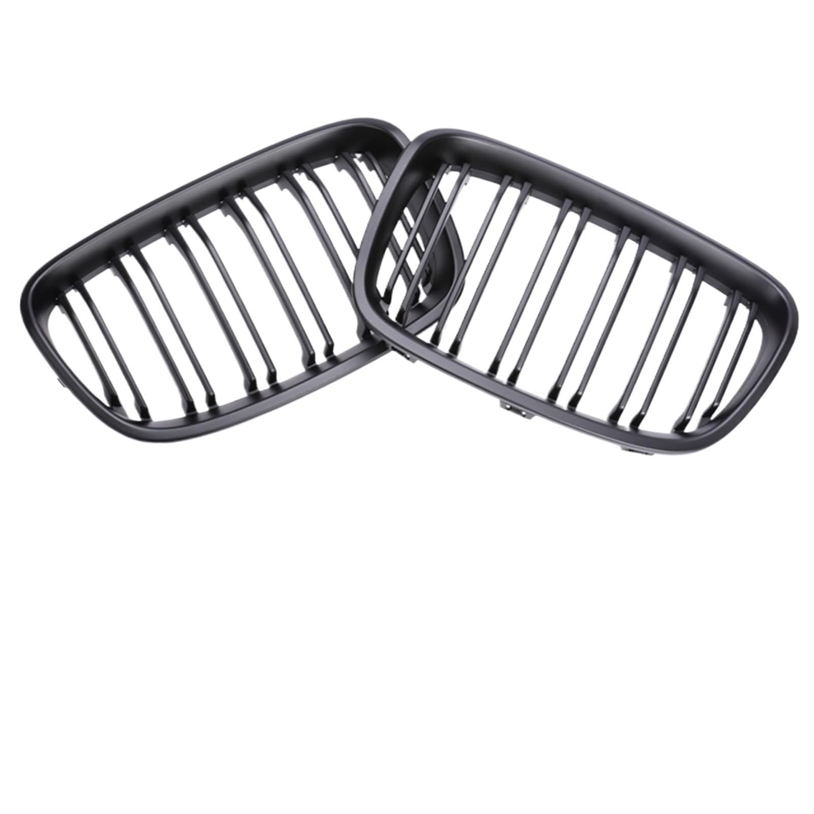 Frontgrill Auto-Frontnierengrill Für 1er F20 F21 2011 2012 2013 2014 116i 118i 120i, Glänzend Schwarz, Renngrill, Doppellamellen, Zubehör Front Nieren Kühlergrill(Dual Matte Black) von Rdtnvc