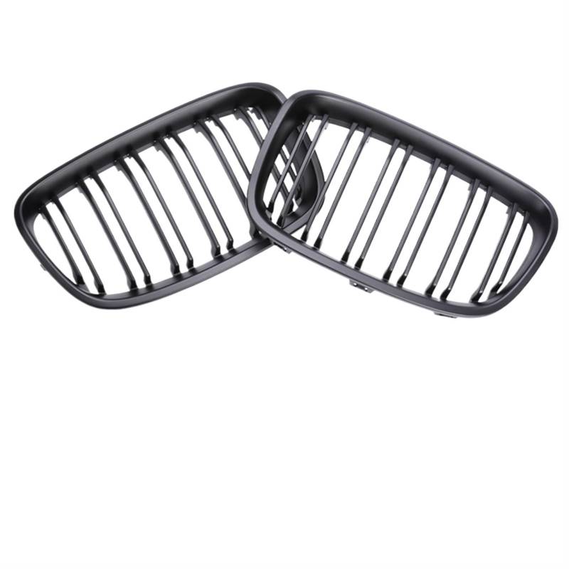 Frontgrill Auto-Frontnierengrill Für 1er F20 F21 2011 2012 2013 2014 116i 118i 120i, Glänzend Schwarz, Renngrill, Doppellamellen, Zubehör Front Nieren Kühlergrill(Dual Matte Black) von Rdtnvc