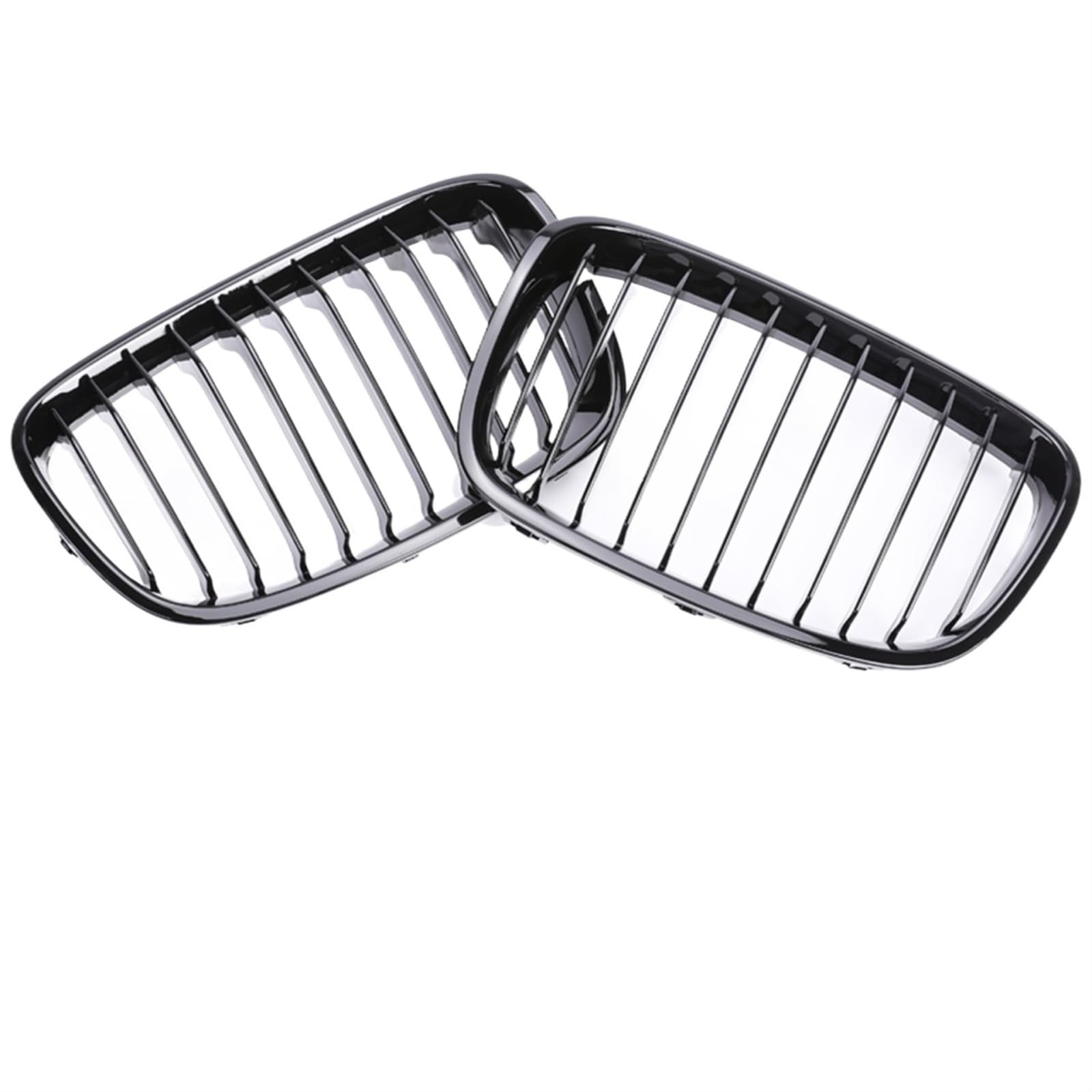 Frontgrill Auto-Frontnierengrill Für 1er F20 F21 2011 2012 2013 2014 116i 118i 120i, Glänzend Schwarz, Renngrill, Doppellamellen, Zubehör Front Nieren Kühlergrill(Single Gloss Black) von Rdtnvc