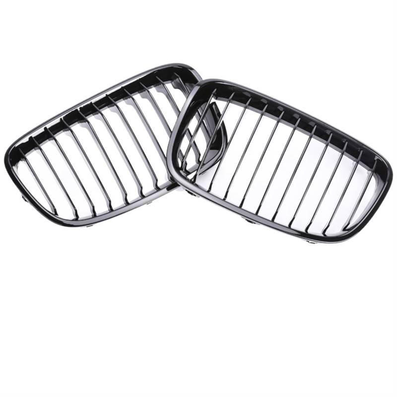 Frontgrill Auto-Frontnierengrill Für 1er F20 F21 2011 2012 2013 2014 116i 118i 120i, Glänzend Schwarz, Renngrill, Doppellamellen, Zubehör Front Nieren Kühlergrill(Single Gloss Black) von Rdtnvc
